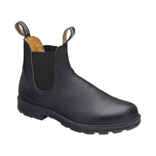 WORKWEAR, SAFETY & CORPORATE CLOTHING SPECIALISTS Black premium leather elastic side boot