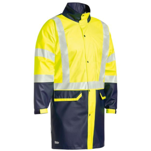 WORKWEAR, SAFETY & CORPORATE CLOTHING SPECIALISTS TAPED HI VIS STRETCH PU RAIN COAT