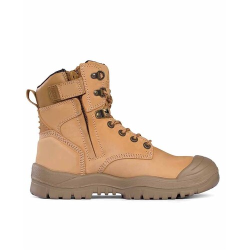 WORKWEAR, SAFETY & CORPORATE CLOTHING SPECIALISTS Wheat High Ankle ZipSider Boot w/ Scuff Cap