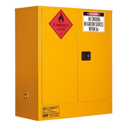 WORKWEAR, SAFETY & CORPORATE CLOTHING SPECIALISTS - Flammable Storage Cabinet 160L 2 Door, 2 Shelf