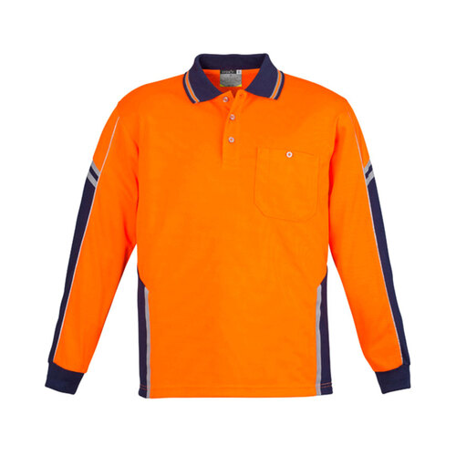 WORKWEAR, SAFETY & CORPORATE CLOTHING SPECIALISTS Mens Hi Vis L/S Squad Polo