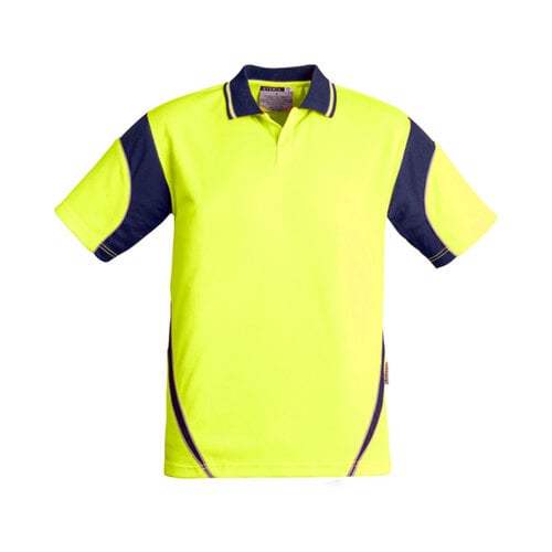 WORKWEAR, SAFETY & CORPORATE CLOTHING SPECIALISTS - Mens Hi Vis S/S Aztec Polo