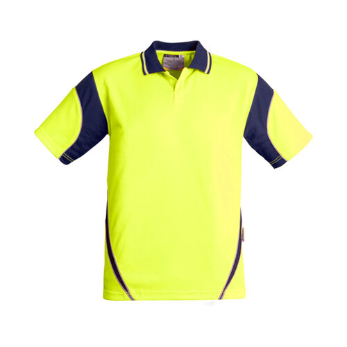 WORKWEAR, SAFETY & CORPORATE CLOTHING SPECIALISTS Mens Hi Vis S/S Aztec Polo