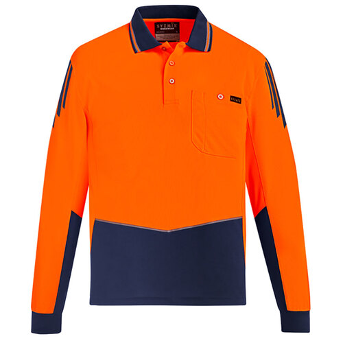 WORKWEAR, SAFETY & CORPORATE CLOTHING SPECIALISTS Mens Hi Vis Flux L/S Polo