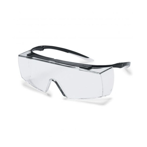 WORKWEAR, SAFETY & CORPORATE CLOTHING SPECIALISTS - uvex super OTG, Black frame, Clear sv sapphire lens