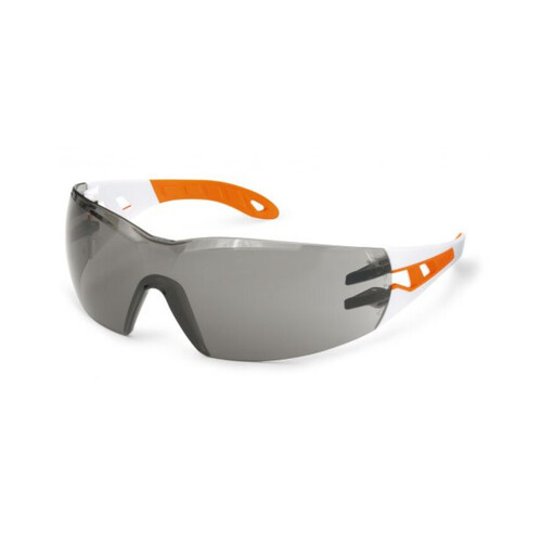 WORKWEAR, SAFETY & CORPORATE CLOTHING SPECIALISTS uvex Pheos Small White/Orange Arms, Grey 23% HC-AF lens