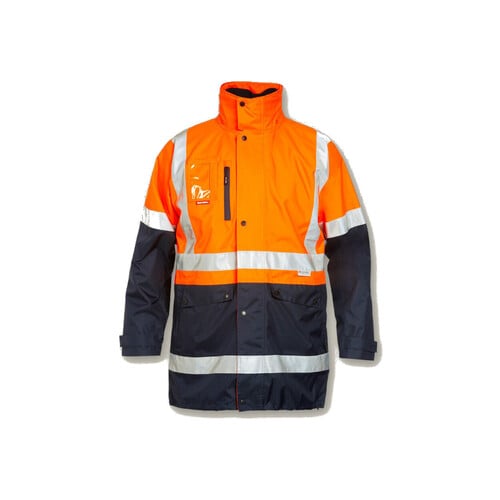 WORKWEAR, SAFETY & CORPORATE CLOTHING SPECIALISTS - Foundations - 4 in 1 Two Tone Wet Weather Jacket with 3M 8912 Tape