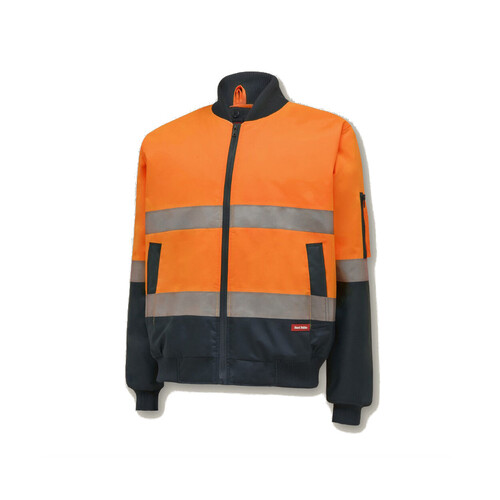 WORKWEAR, SAFETY & CORPORATE CLOTHING SPECIALISTS Core - HI-VISIBILITY 2TONE BOMBER JACKET WITH HOOP TAPE