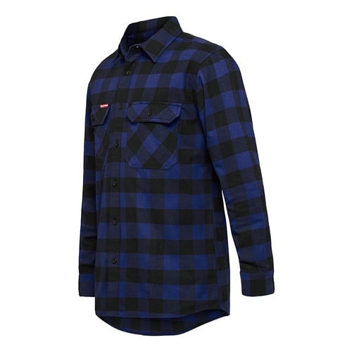 WORKWEAR, SAFETY & CORPORATE CLOTHING SPECIALISTS Foundations - Check Flannel Long Sleeve Shirt